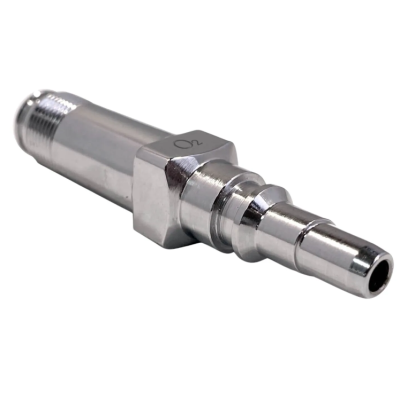 CONECTOR ARAMED OXÍGENO PARA EQUIPO DOBLE 1/4 NPT