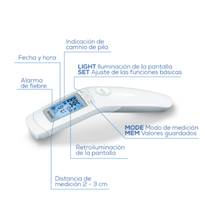 TERMOMETRO DIGITAL PARA USO CLINICO SIN CONTACTO DE MEDICION RAPIDA 
